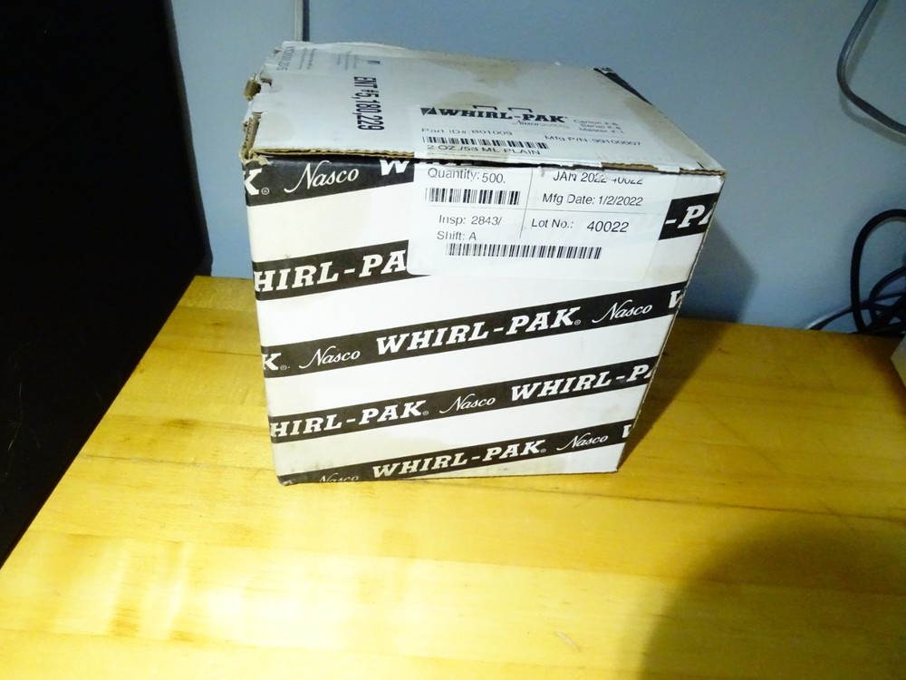 Whirl-Pak B01009 2 oz 58 ml Sampling Bag Quantity 500 Box