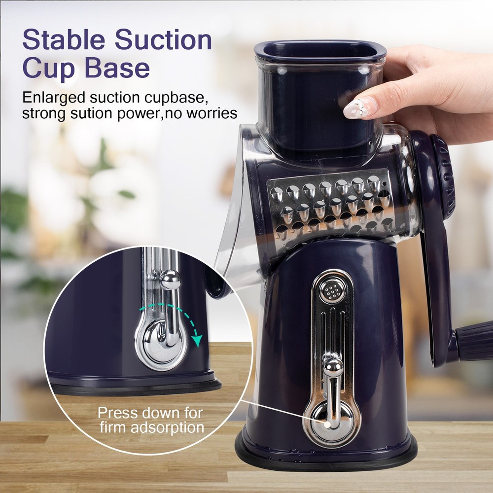 Vegetable & Fruit Chopper: 5-Cylinder Kitchen Dicer & Slicer Roller Cutter