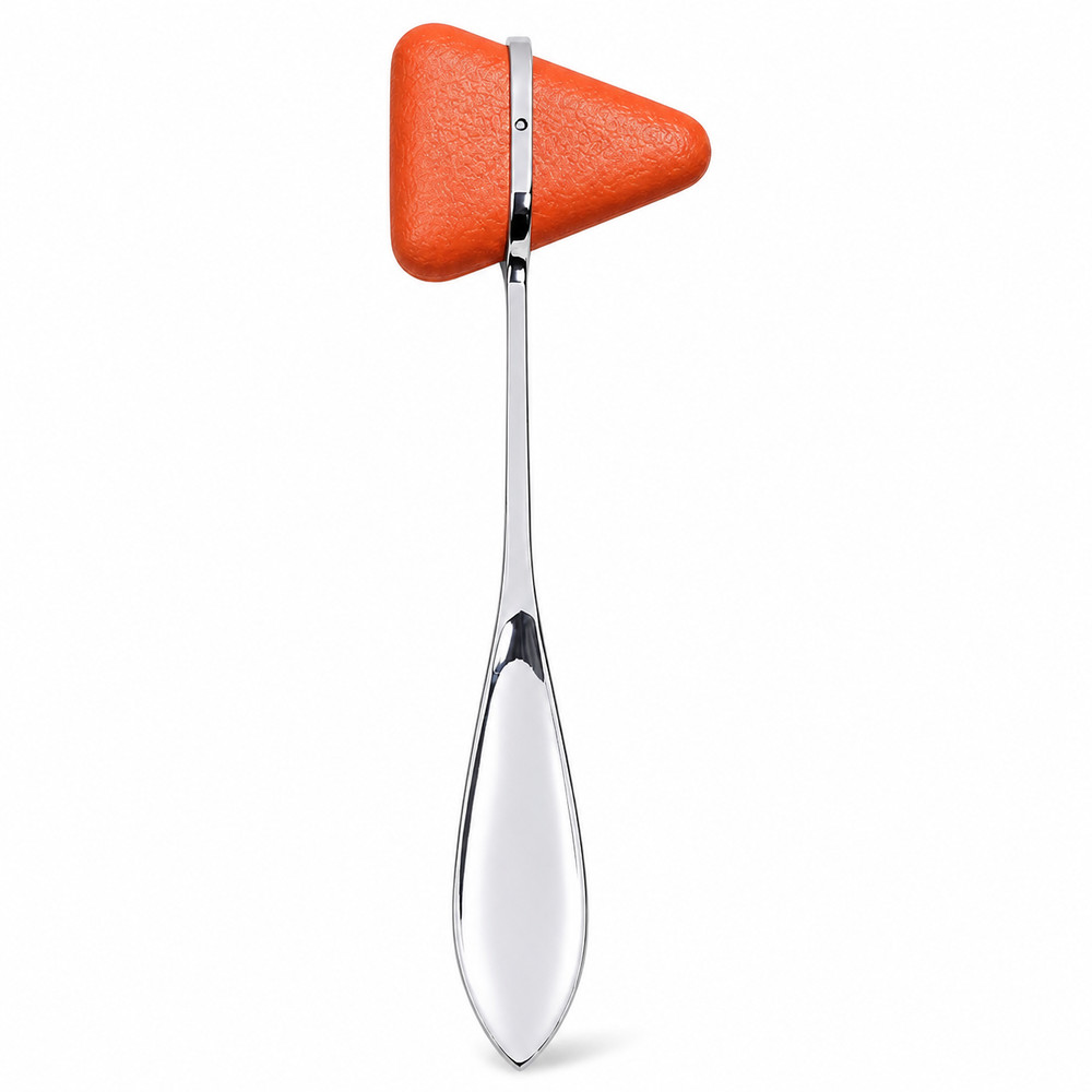 Taylor Percussion Hammer 7.5 in Chrome Handle Reflex Diagnostic Tool Orange