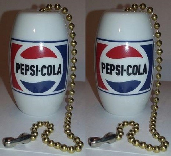 Set of 2 Pepsi Rectangle Ceiling Light / Fan Pulls