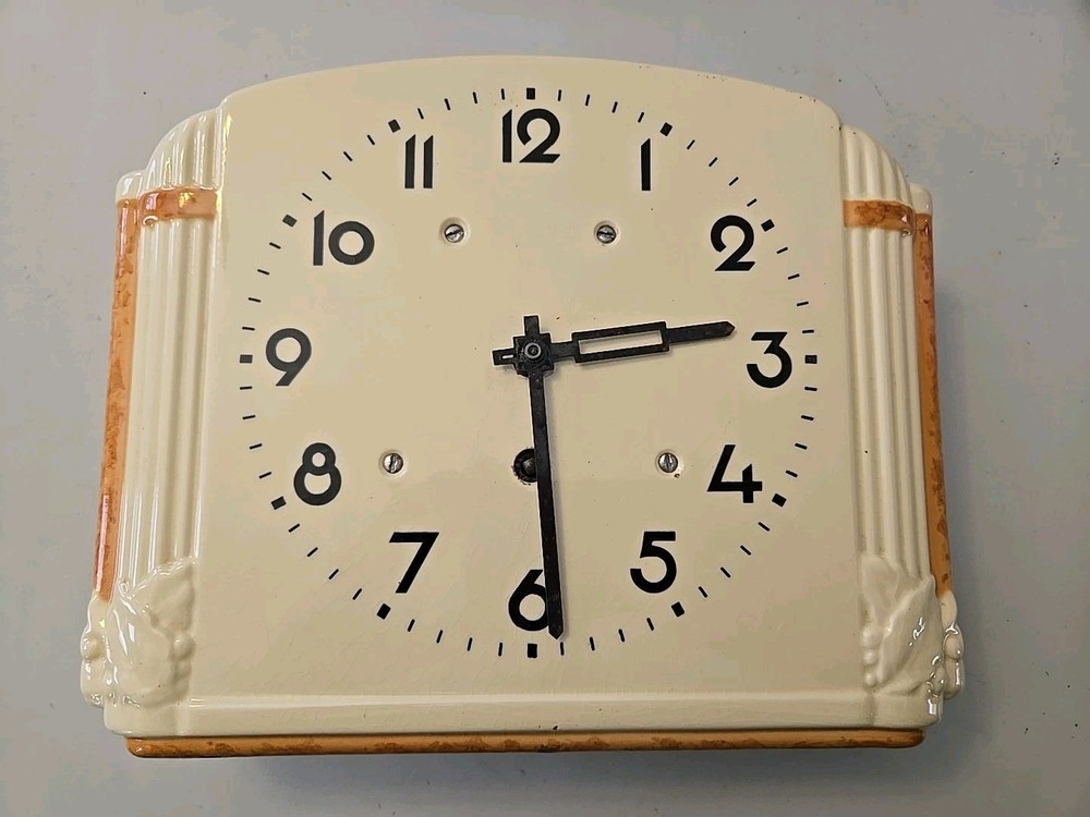 Vintage GARANT Ceramic Kitchen Wall Clock MCM Non Working