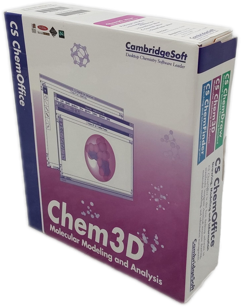 CambridgeSoft CS Chem3D Molecular Modeling Analysis Software CD