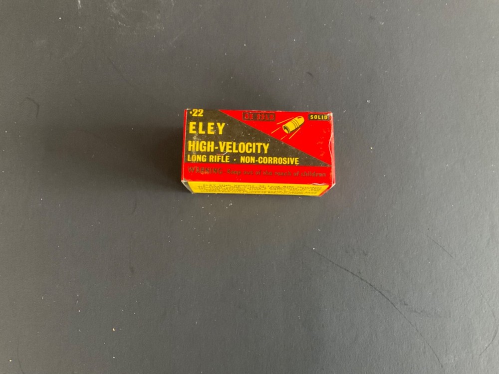 EMPTY 22 AMMO BOX ELEY long Rifle Rabbit MINTY