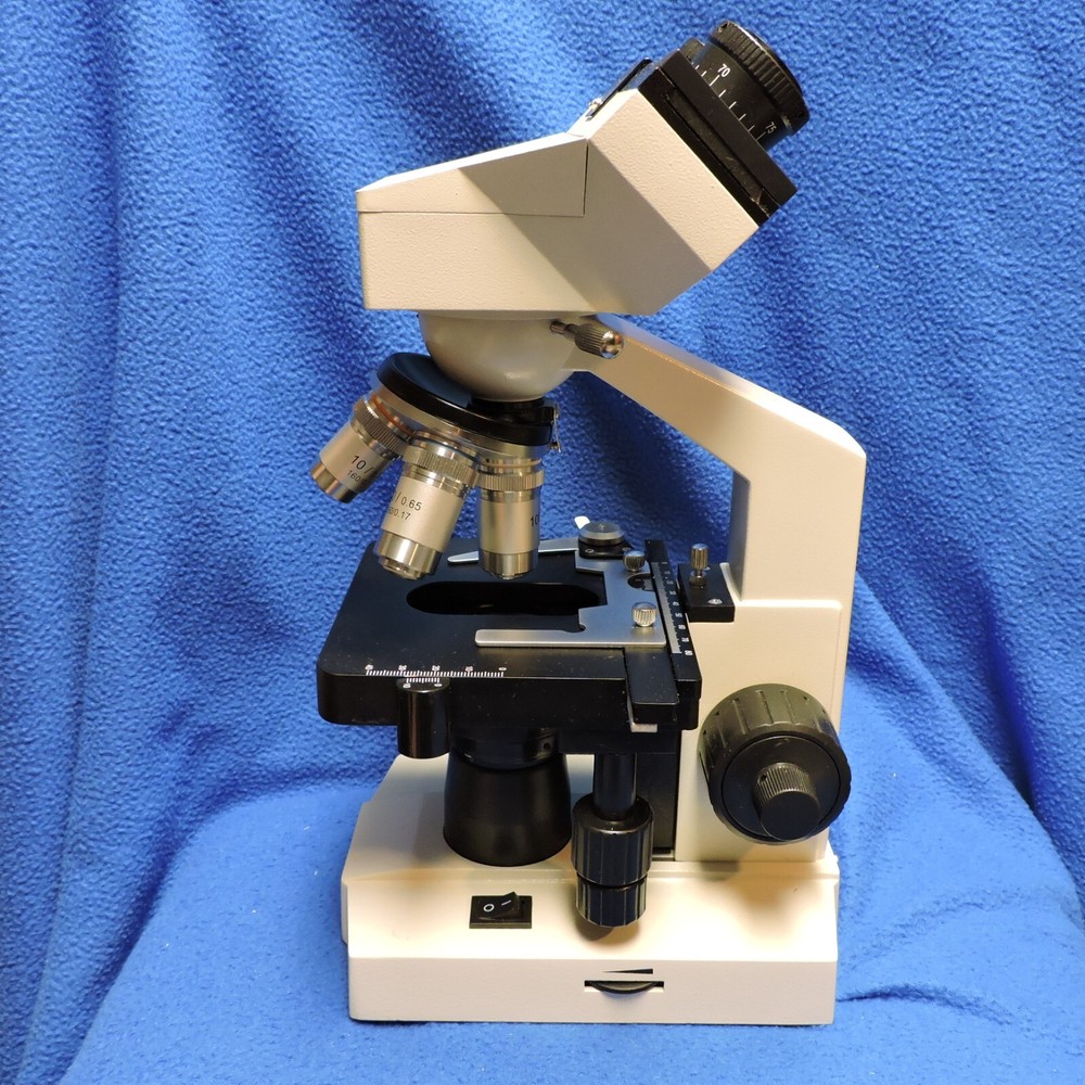 Omax Microscope G2018007467 Rotatable Head 4 Lens Missing Eyepieces