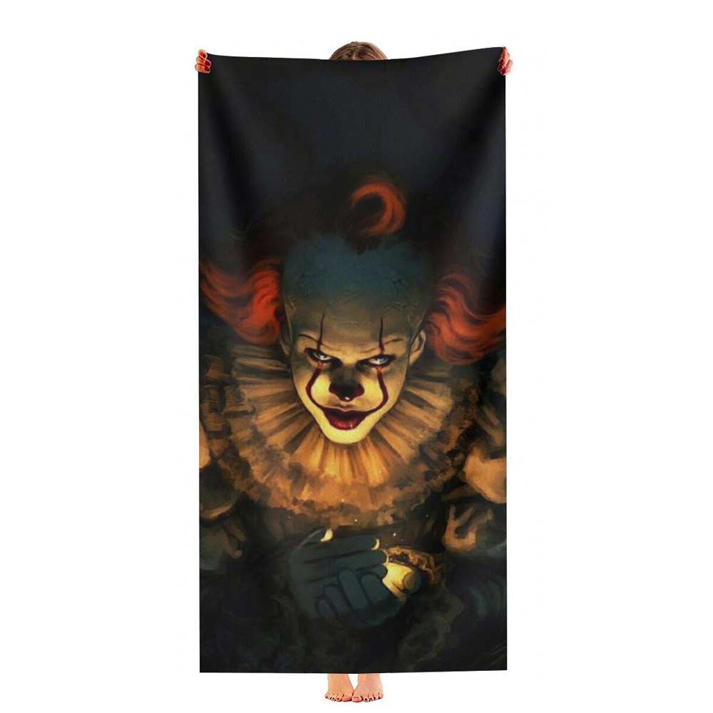 Pennywise Beach Towel Quick Drying Microfiber 30"x60" Birthday Gift