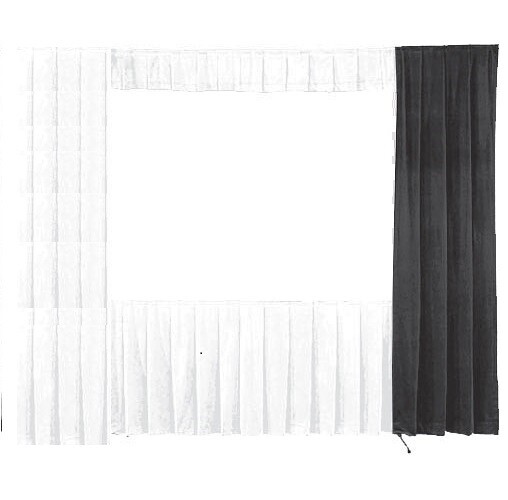 DA-LITE 83 X 144 FAST FOLD ** BLACK STAGE LEFT WING DRAPE ONLY **