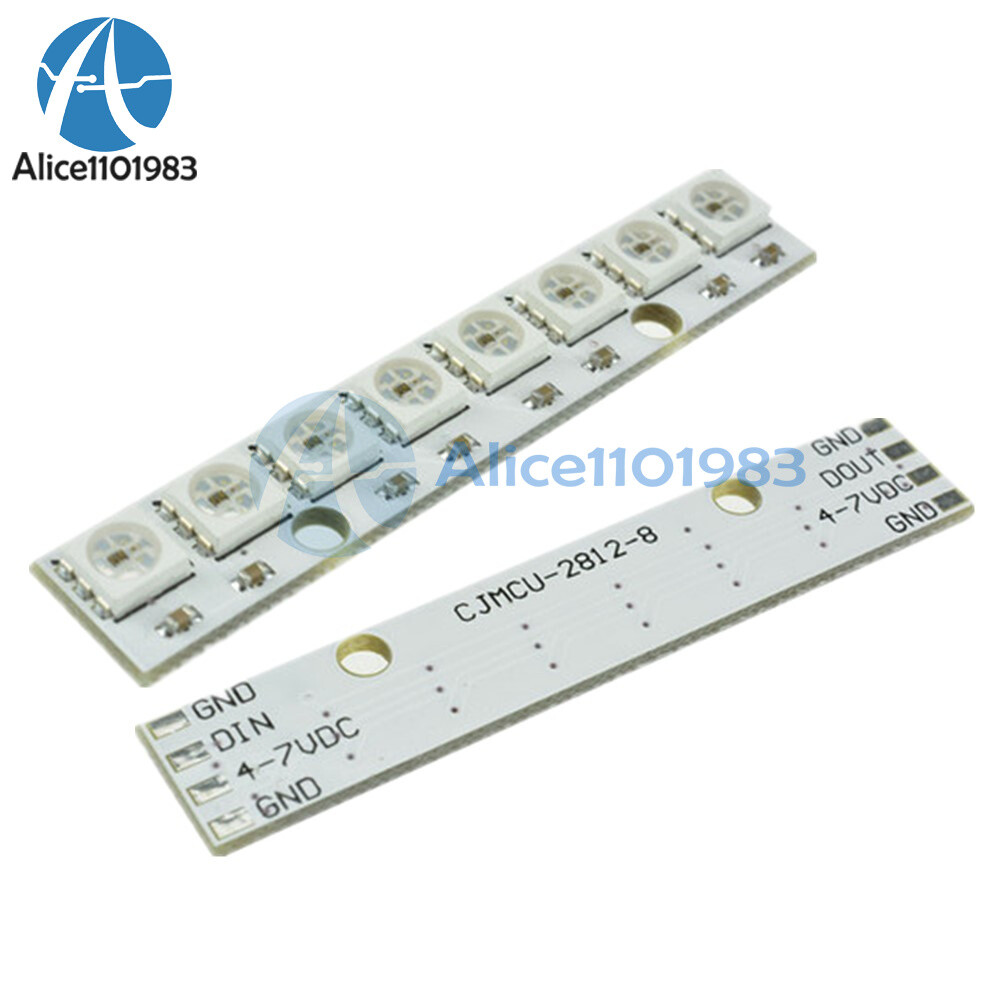 10PCS WS 2812 2811 5050 RGB LED Lamp Panel Module 5V 8-Bit Rainbow LED Precise