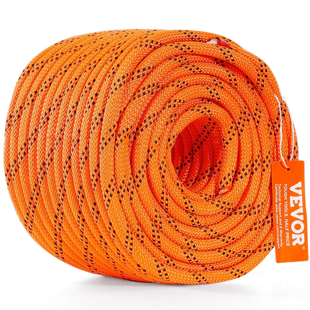 VEVOR Arborist Tree Climbing Rope Double Braid Polyester 3/8" x 120' 48-Strand