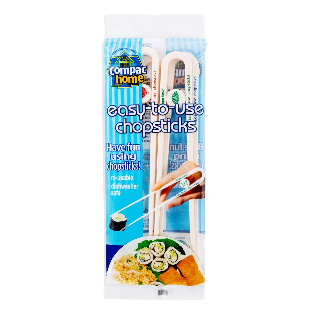 Compac Home Easy-to-Use Chopstick, Plastic Dishwasher Safe - 4 Count