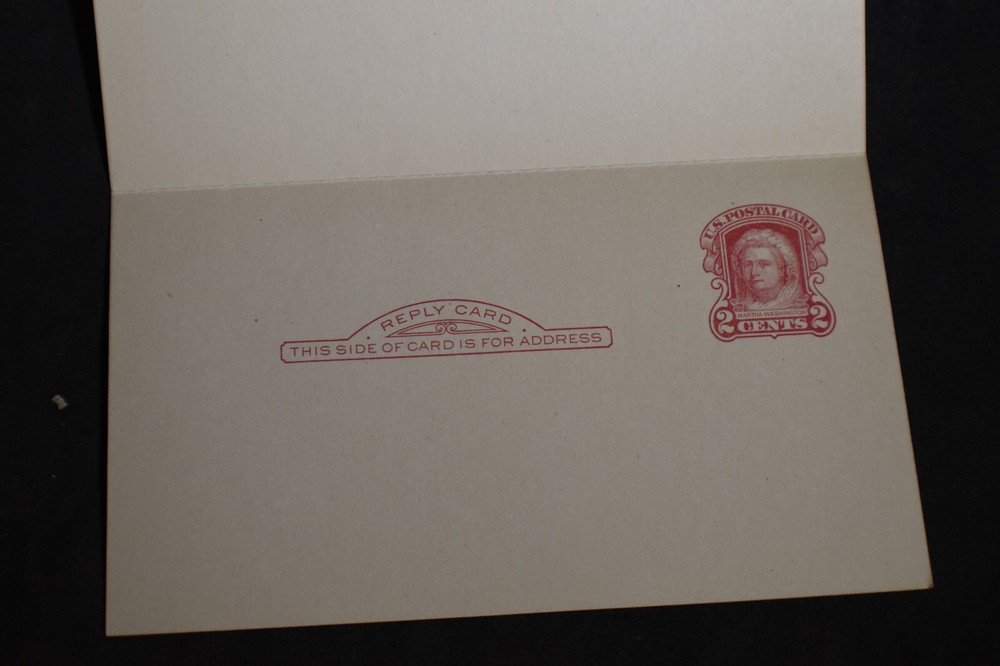 UY8 UNSEVERED Two Cent Red Washington Postcard