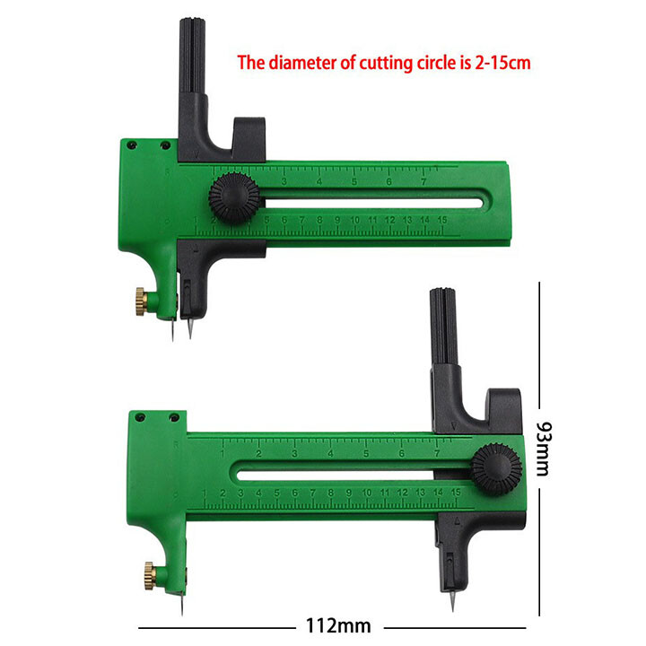 Handle Circle Cutter Compass Circle Cutter 2-15cm Cutting Tool for Draw Picture