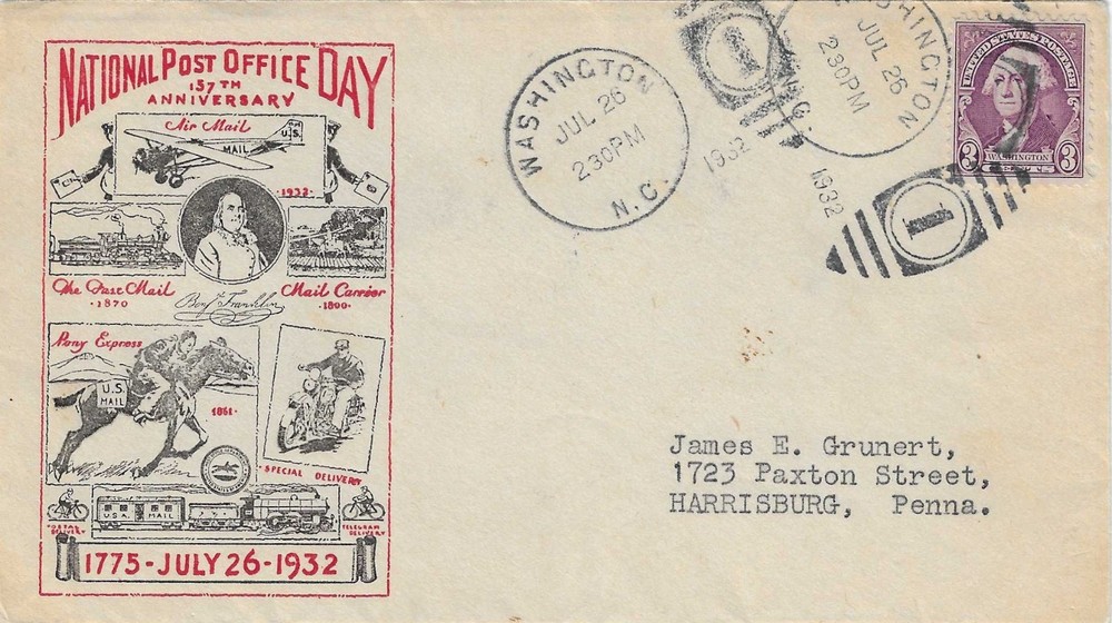 # 720  event cover -- 3c  Washington  --   unlisted