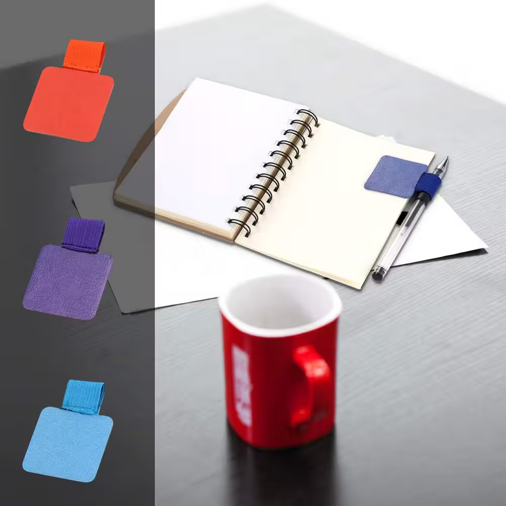 12 Pack Self-Adhesive Pen Loop Holders, Elastic Design, Assorted Colors, for Not