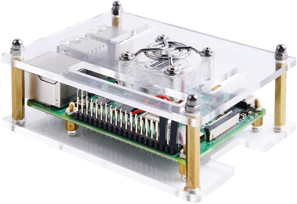 Acrylic Case for Raspberry Pi 4 Model B & Raspberry Pi 3 Model B+, Pi Case with