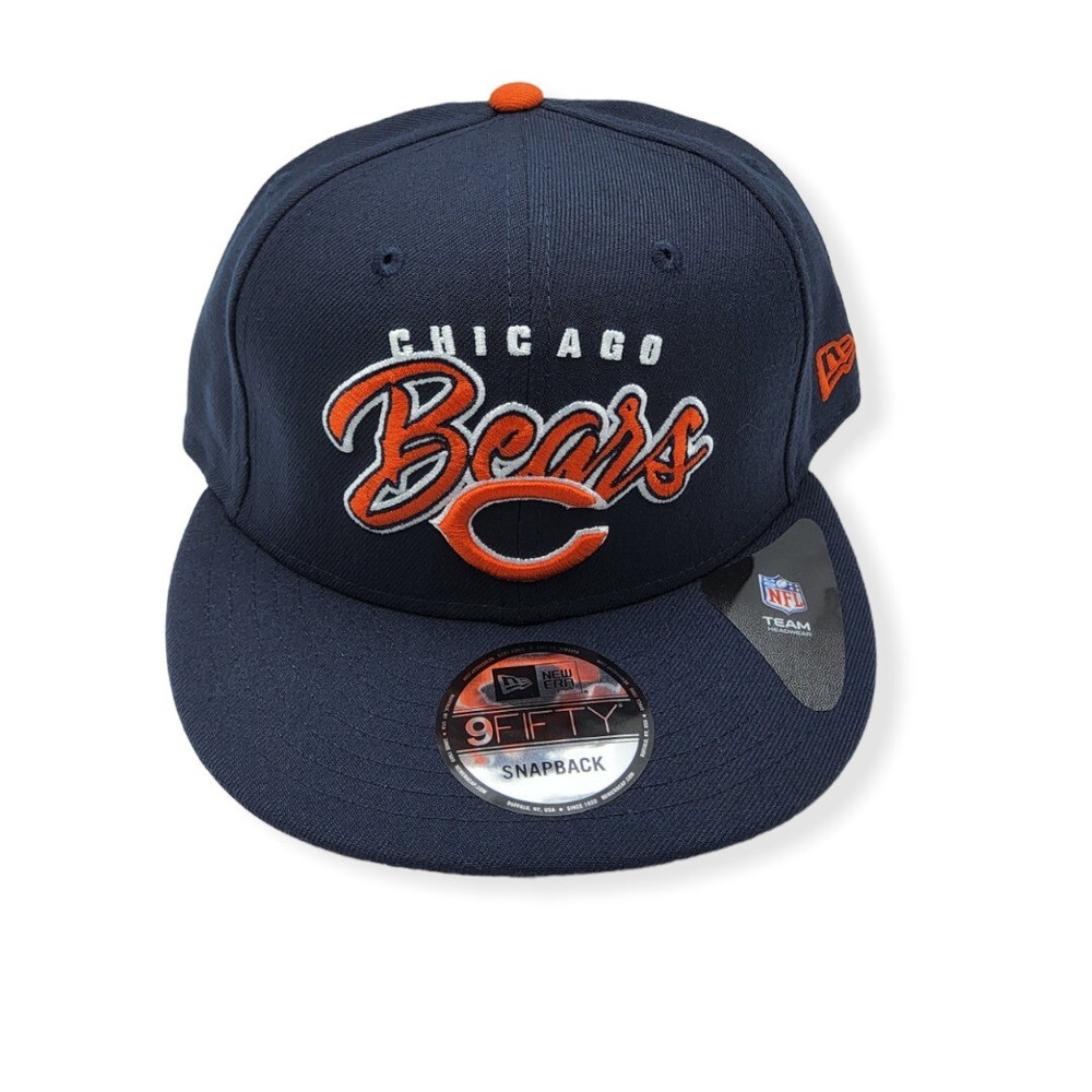 New Era Chicago Bears 9Fifty Retro Script Navy Adjustable Snapback Hat Cap