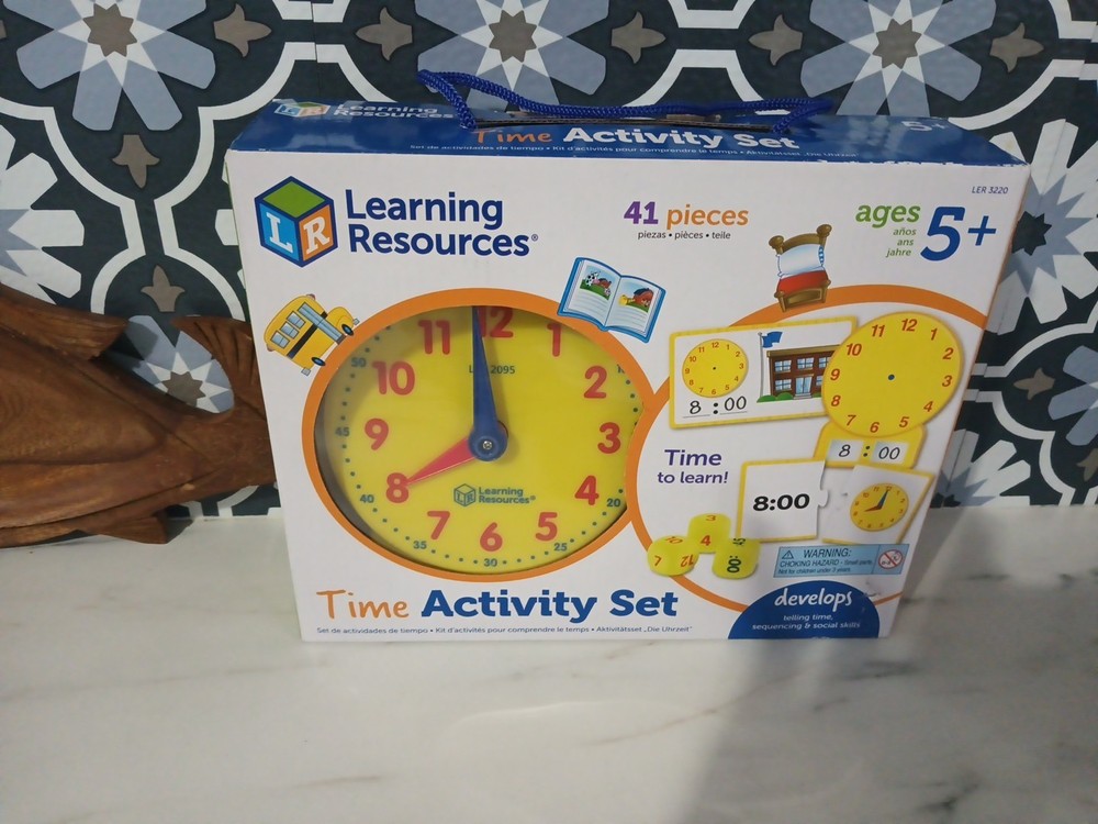 Learning Resources Kids Time Activity Set 41 Pieces, Ages 5+ Clock Learning Set
