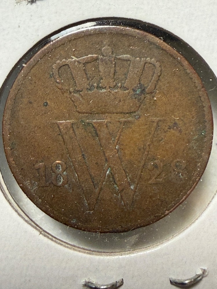 1828 Netherlands 1 Cent coin