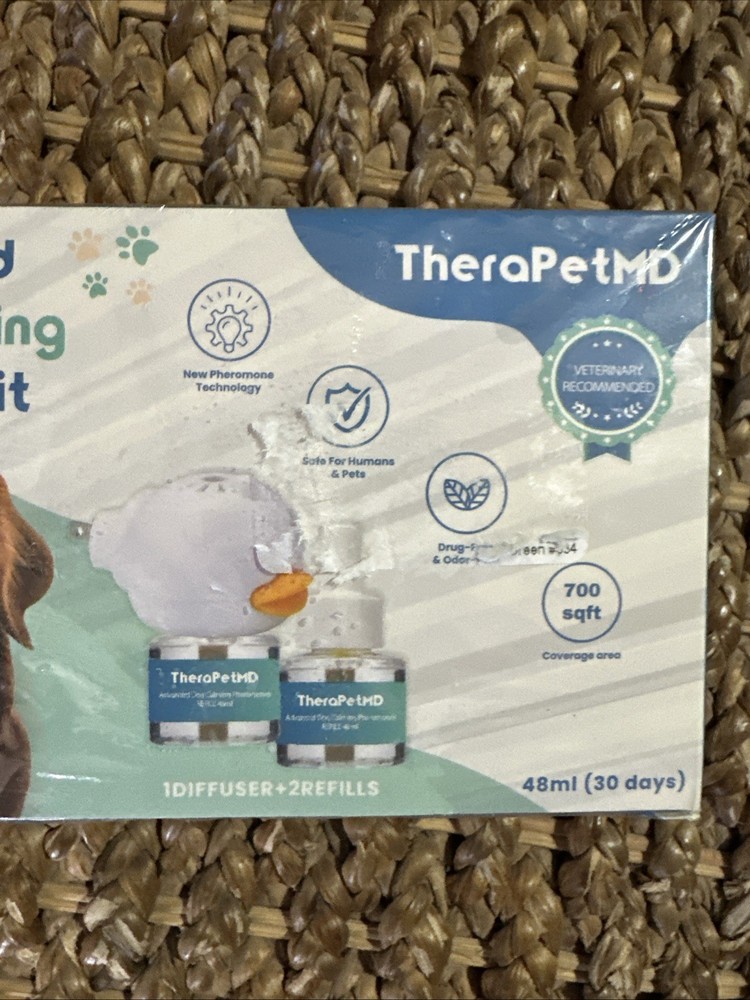 Sealed TheraPetMD Advanced Dog Calming Diffuser Kit 1 Diffuser 2 Refill + Bottle