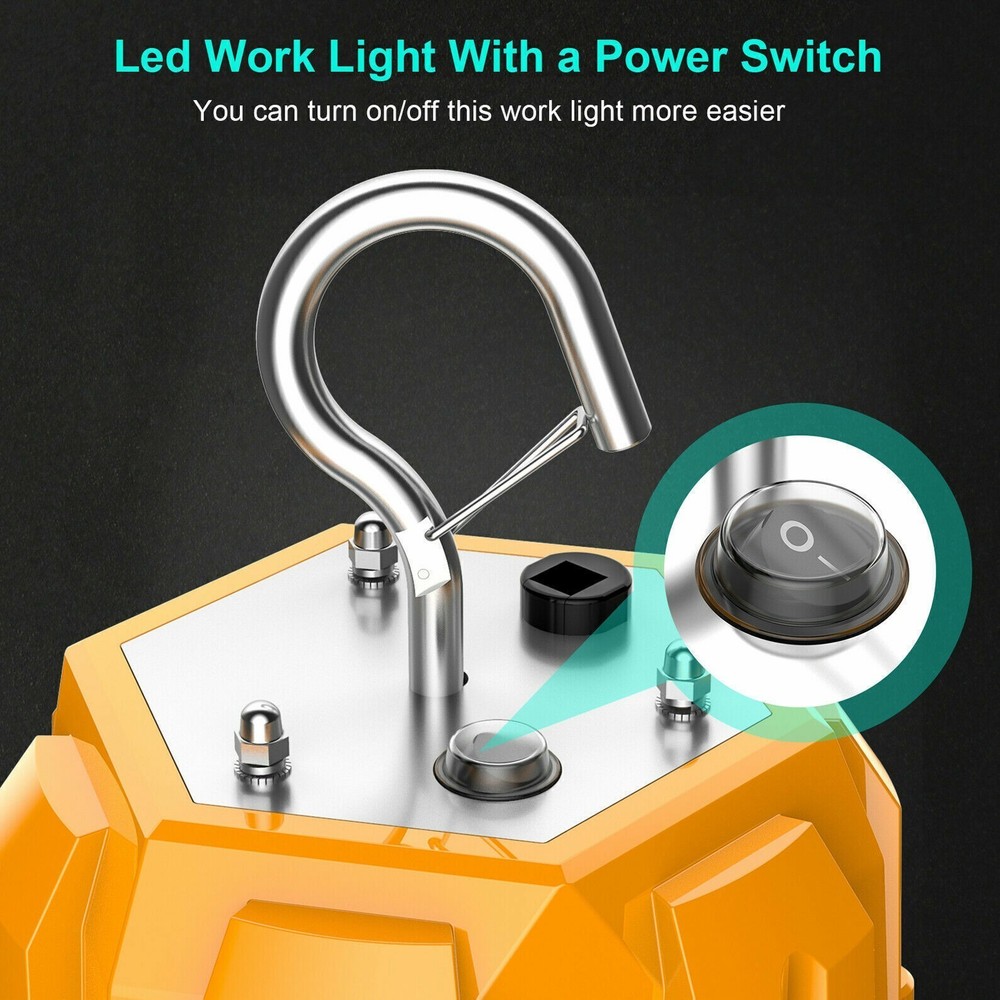 100W LED Temporary Work Light Portable Building Construction Job Site Lighting