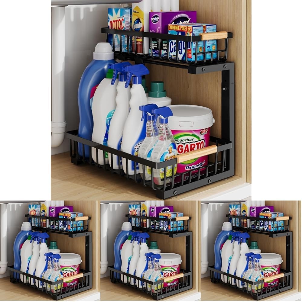 Under Sink Organizer Storage Families Pull Out Storage Undersink Organizers