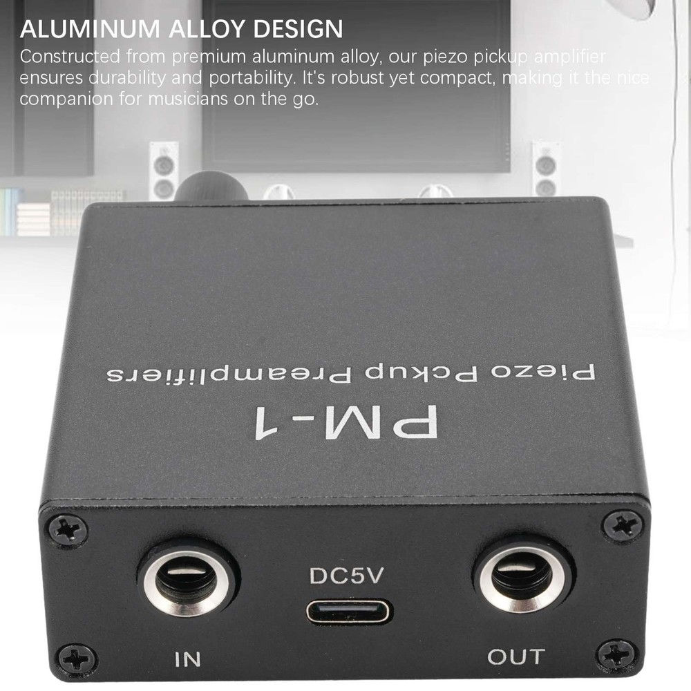 Compact Piezo Pickup Preamp Amplifier For Guitar New