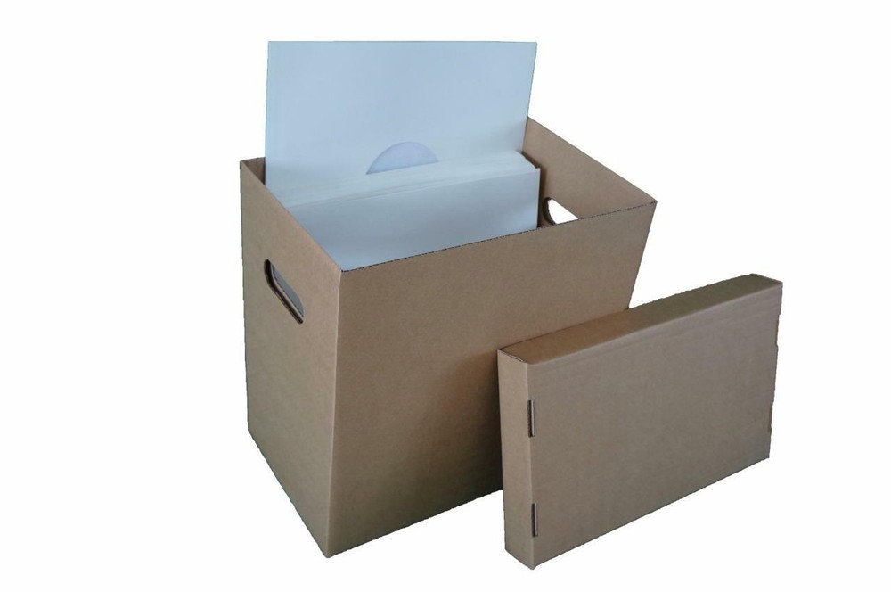Vinyl Record Storage Box for 12" Records LP's 5 pack