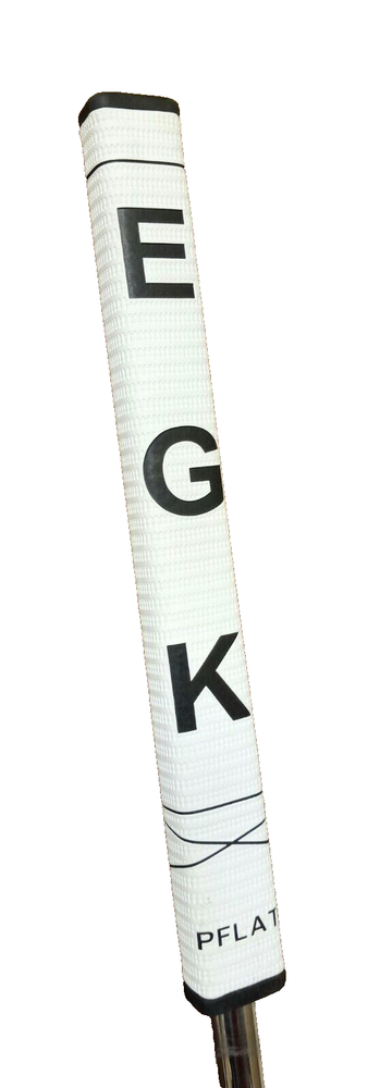 EGK PFLAT 1.0 WHITE FLAT FRONT NON-TAPER GOLF PUTTER GRIP