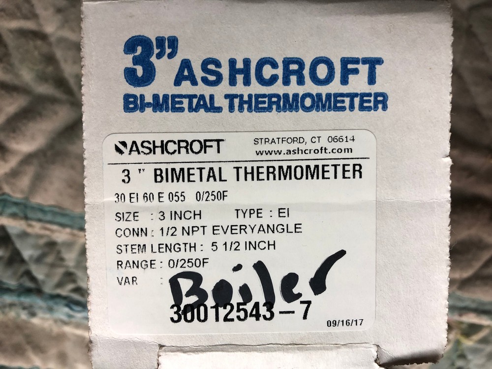 ASHCROFT 3" Bimetal Thermometer, 30EI60E055