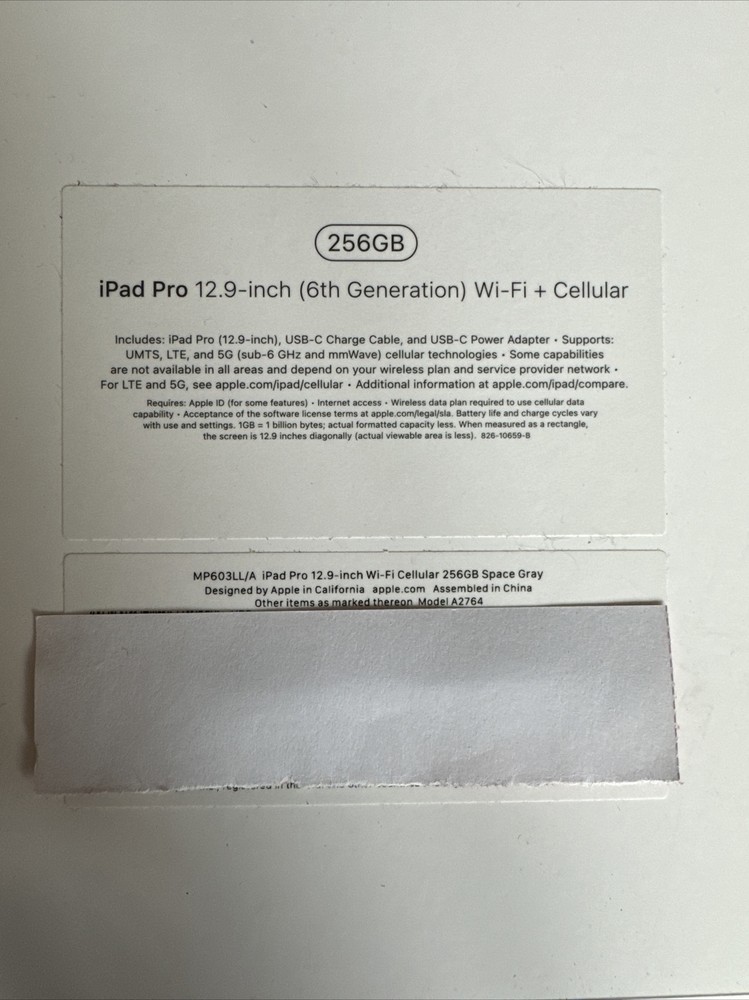 Apple iPad Box Only Empty Pro Air 4th 6th 9th 10th Generation