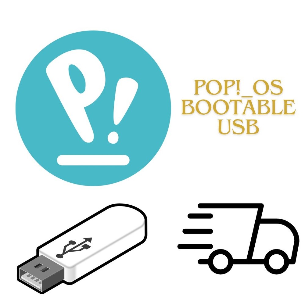 Pop!_OS System76 22.04 Intel AMD 64 Bit USB Drive Linux Bootable Pop!_OS Linux