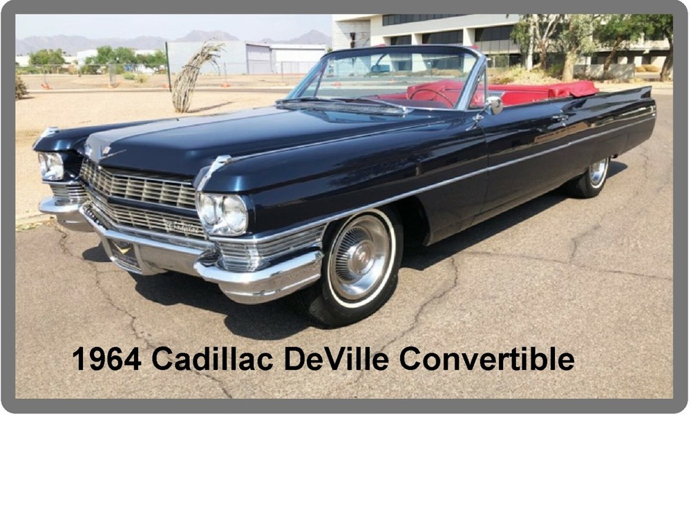 1964 Cadillac DeVille Convertible Refrigerator / Tool Box Magnet