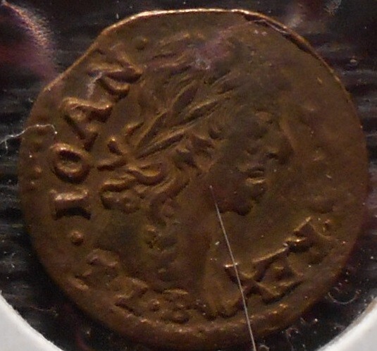 1665 Poland 1 Solidus, Alignment & Planchet Clip Errors; Old Coin Foreign Money