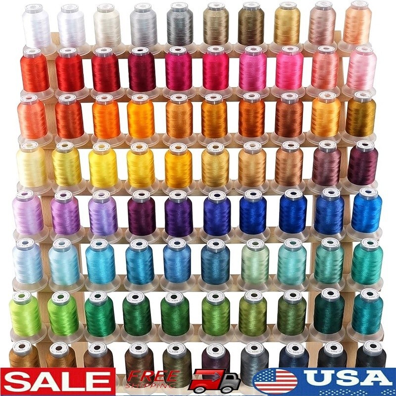 Polyester Embroidery Machine Thread 78 Assorted Colors 500M 40WT High Strength
