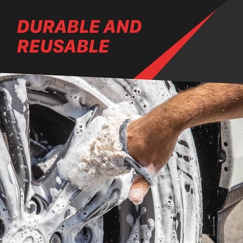 Universal-Pack Professional Microfiber Wash Mitts | Finger Wheel Mitt & 2