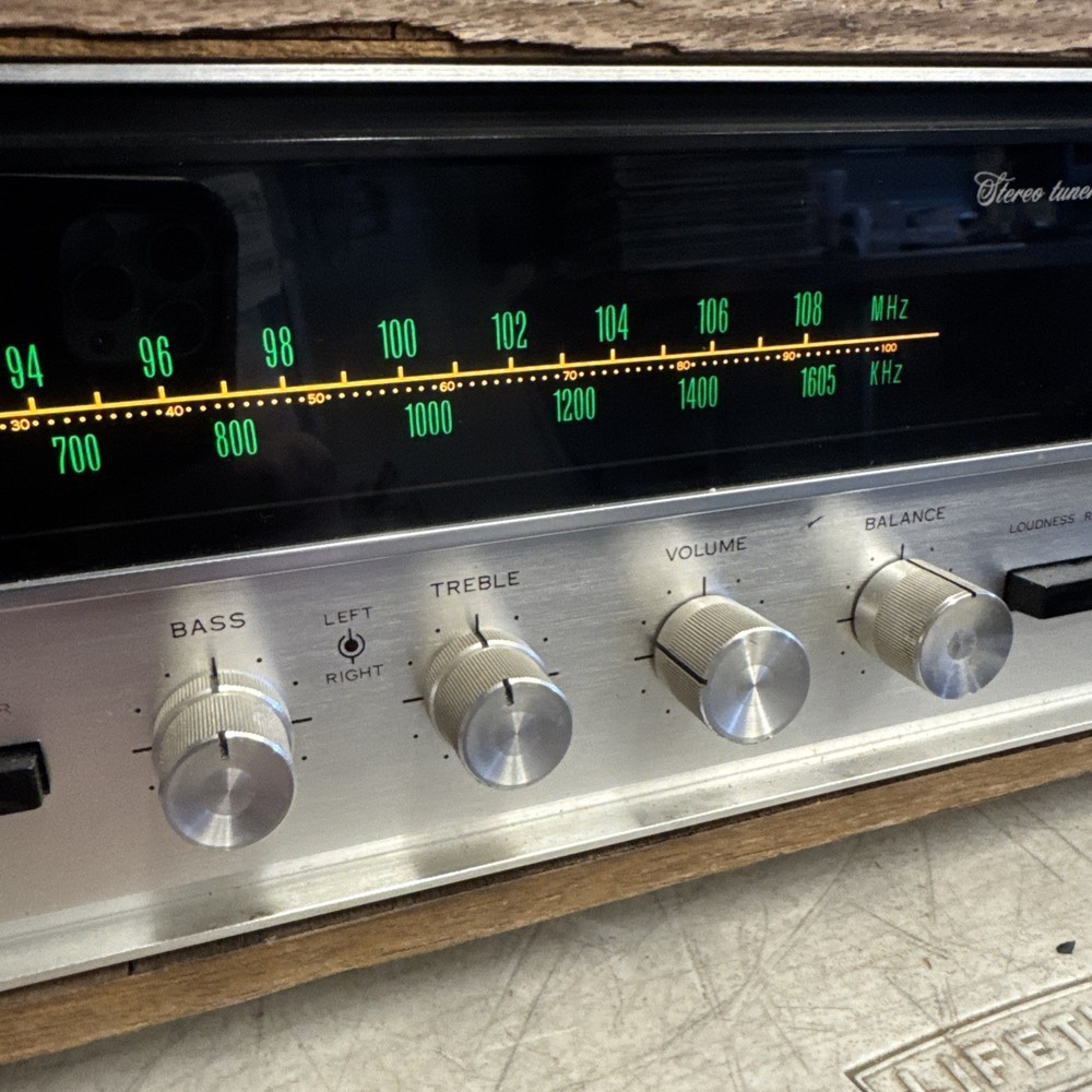 Sansui 2000X Solid State Stereo Receiver Tuner Amplifier w/ Wood Case / Tested
