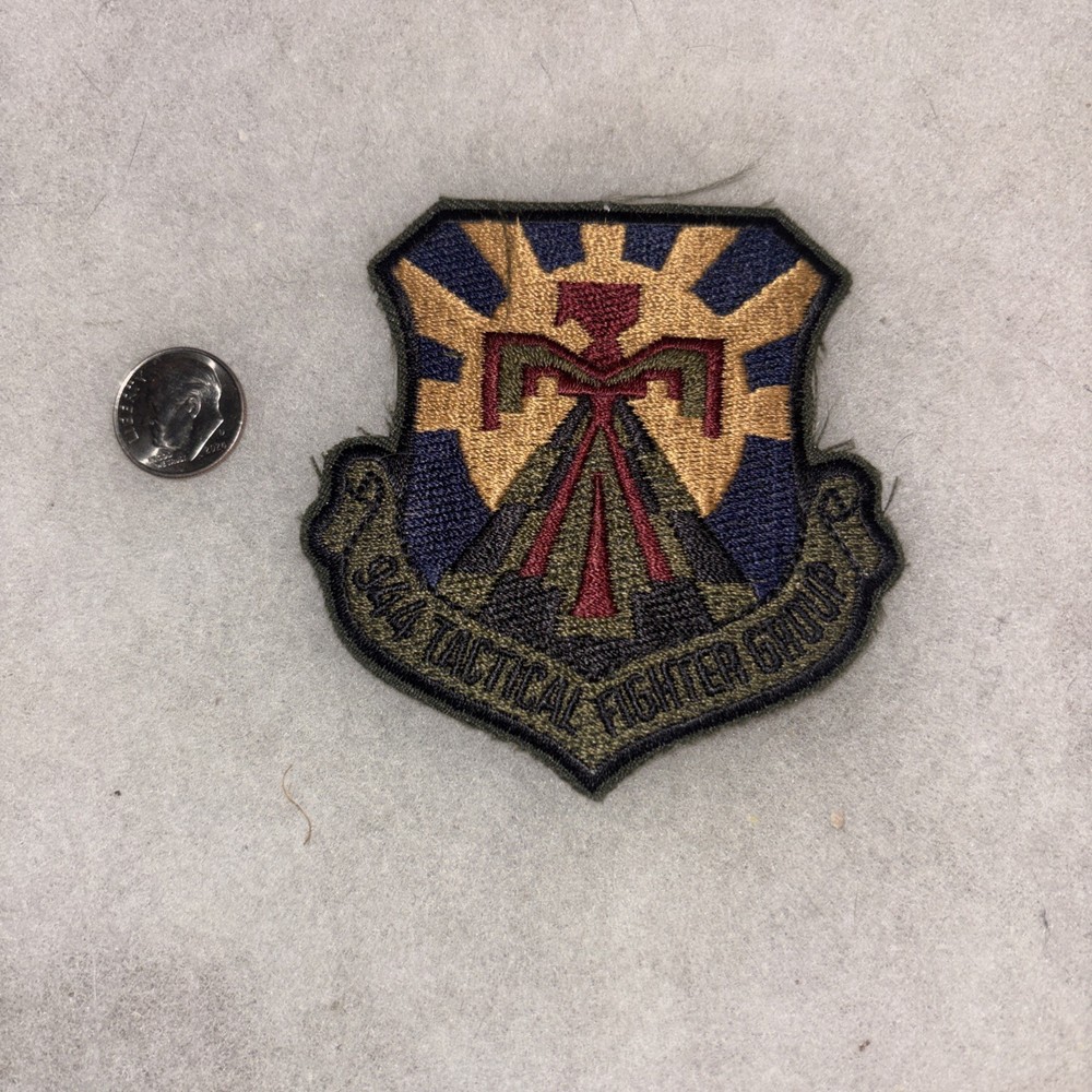 Older Original USAF 944th Tactical Fighter Group Crest Command Black Back Patch