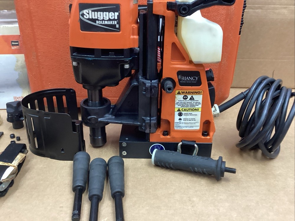 JHM Slugger Holemaker II Magnetic Drill With Case And Bits
