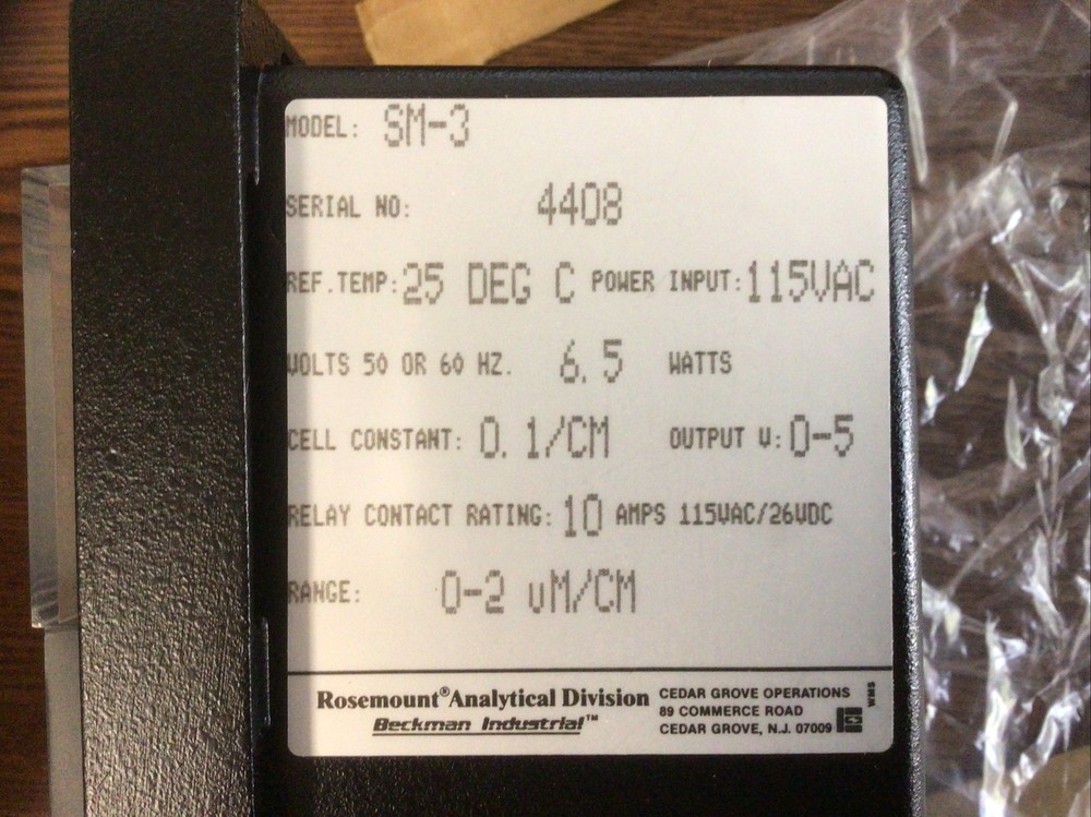 Beckman Industrial Solution Meter SM-3 NOS
