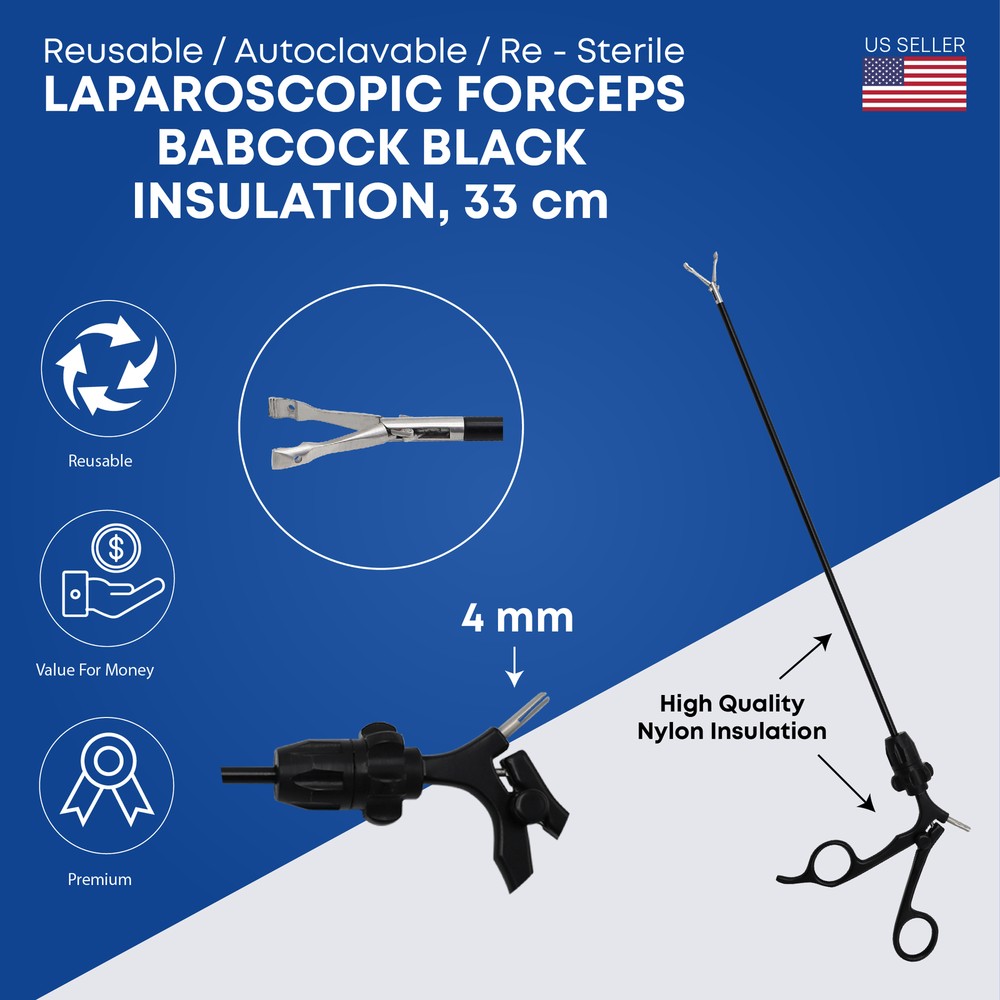 Laparoscopic Babcock Forceps Short Grasping 33cm Laparoscopy Surgical Instrument