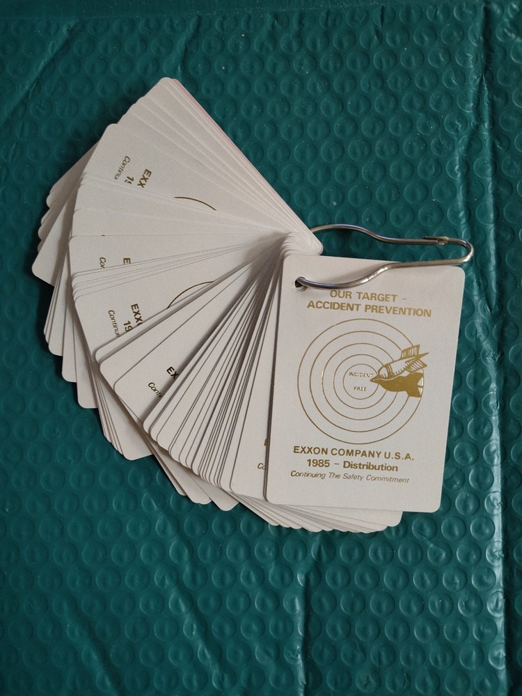 Full Deck Exxon Playing Cards  1970s Safety Promotion