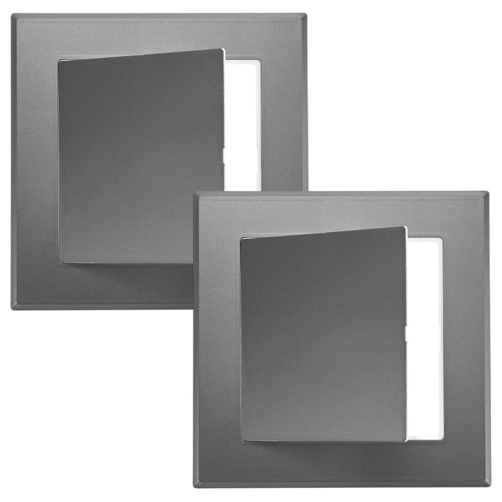 2-Pack Access Panel for Drywall, 5x5" Plastic Removable [Grey, Square]