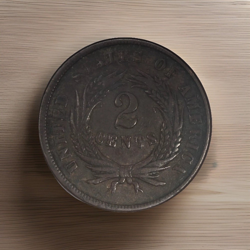 1868 Two Cent piece, VF, Very Fine