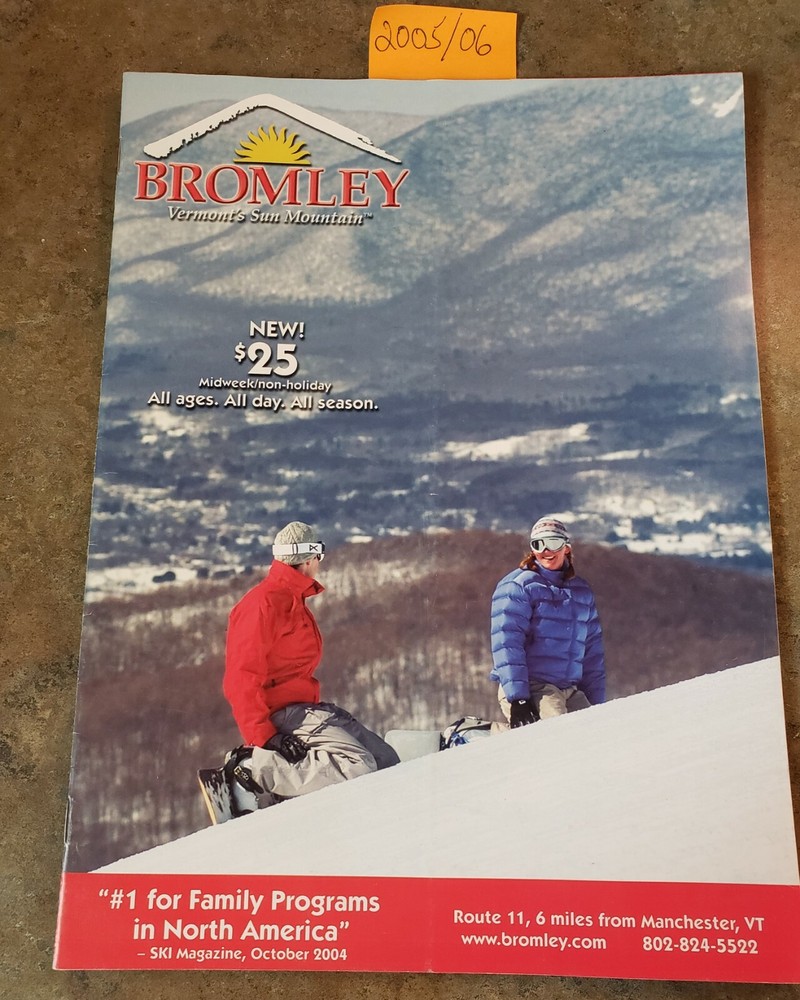 7- BROMLEY, VT SKI AREA TRAIL MAPS ALL DIFF. YRS BROCHURES & TRAIL MAPS. SEE