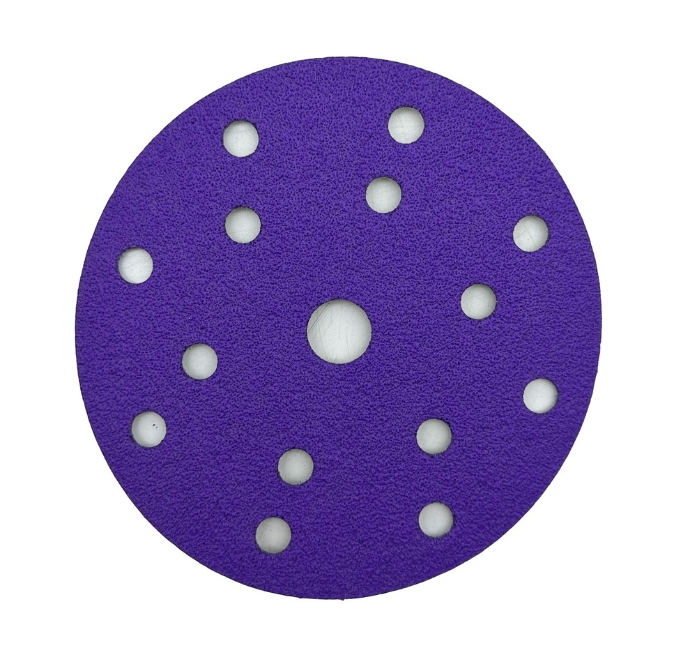 SATC 100PCS 6inch 150mm Ceramic Grain Sanding Discs Sandpaper Hook&Loop P320-600