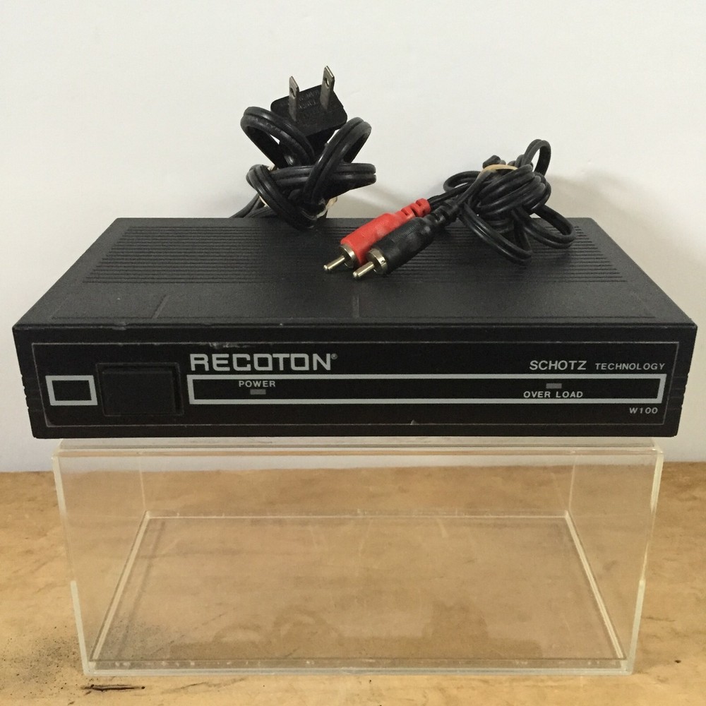 Vintage Schotz Technology RECOTON W100 Audio System Transmitter Box w/ cables