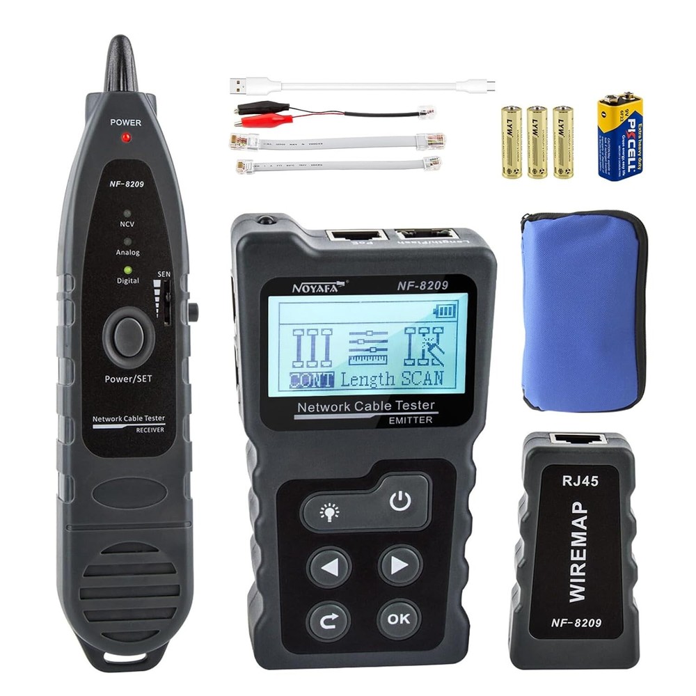 Advanced Network Cable Tester With PoE& NCV & Lamp For , Multifunction Wire...