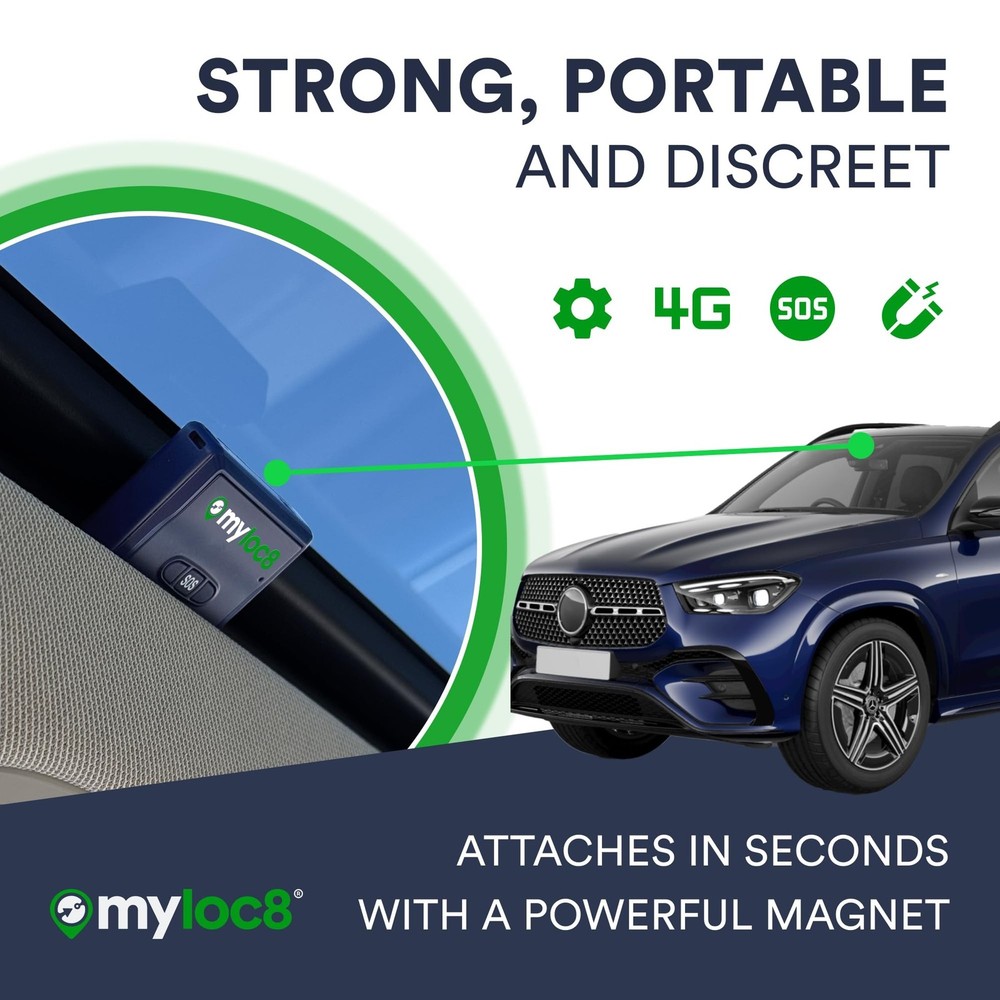 GPS Tracker for Vehicles with Magnet– 4G LTE Real-Time Location Device wit