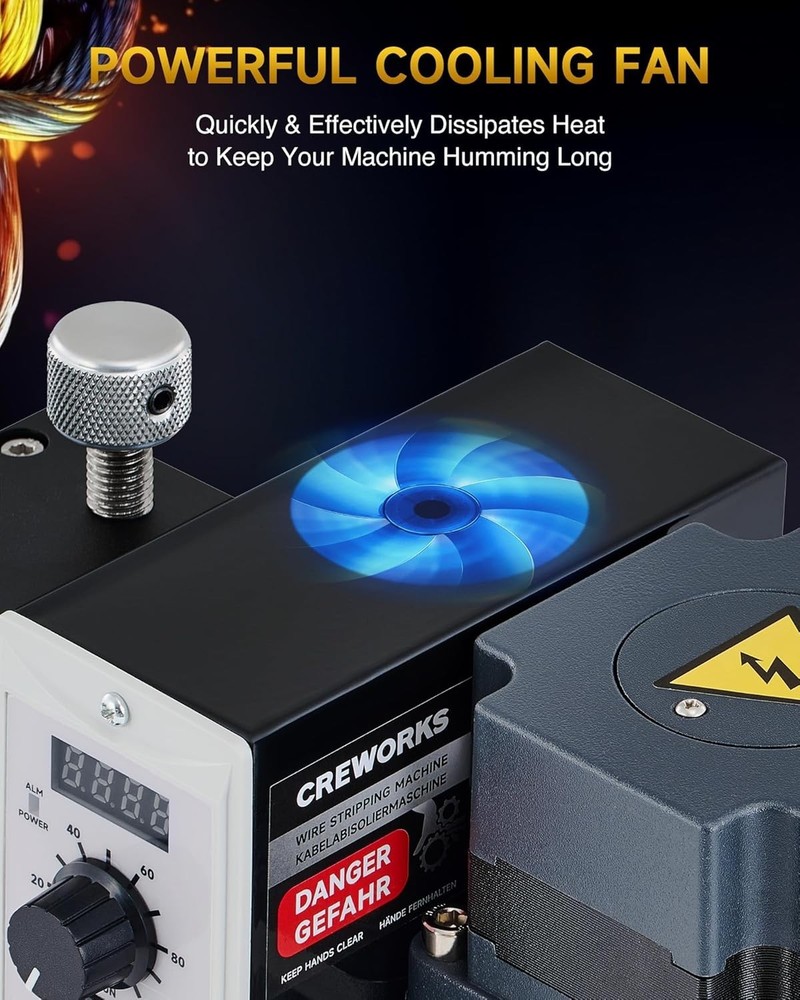 200W Automatic Wire Stripper Machine, Speed Adjustable Electric Wire Strippin...