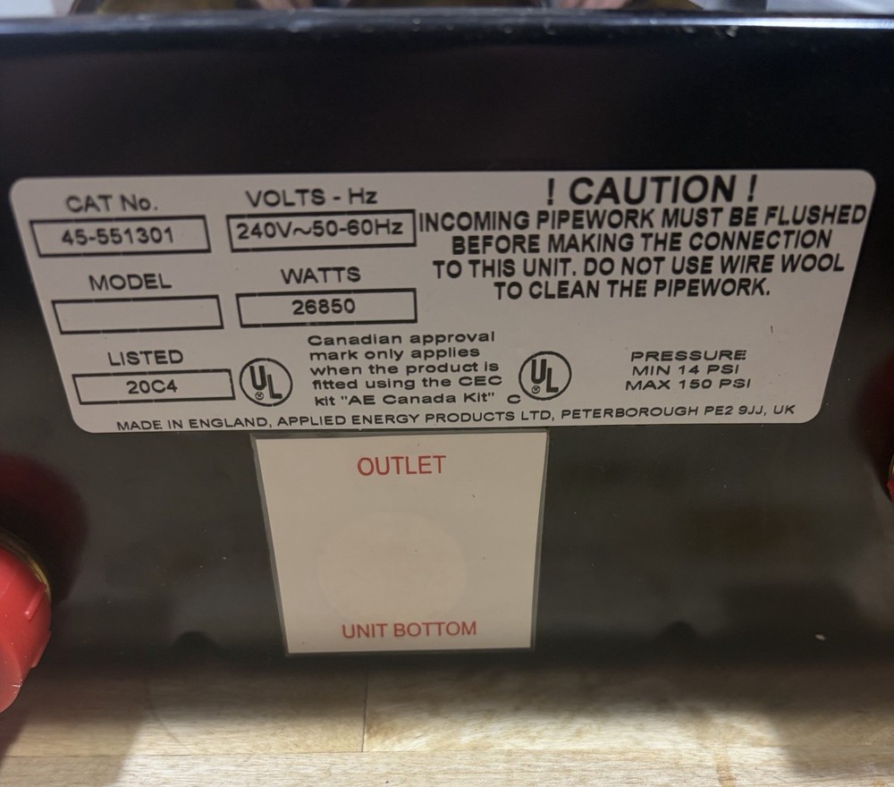 PowerStar AE125 Electric Tankless Water Heater Whole House Compact White 240V