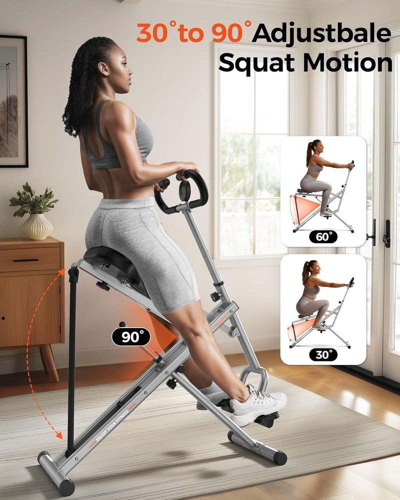 Squat Machine for Home Core Exercise Butt Thighs, Ab Back/Leg Press Hip Thrust